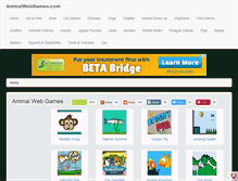 Tablet Screenshot of animalwebgames.com